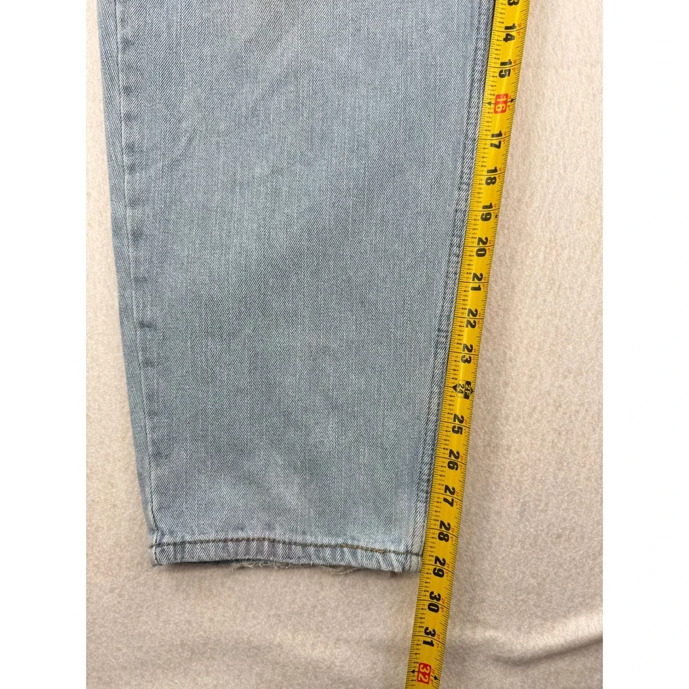 Levis 560 Comfort Fit Jeans Mens 38x30 Light Wash Blue Denim Tapered Leg Grunge
